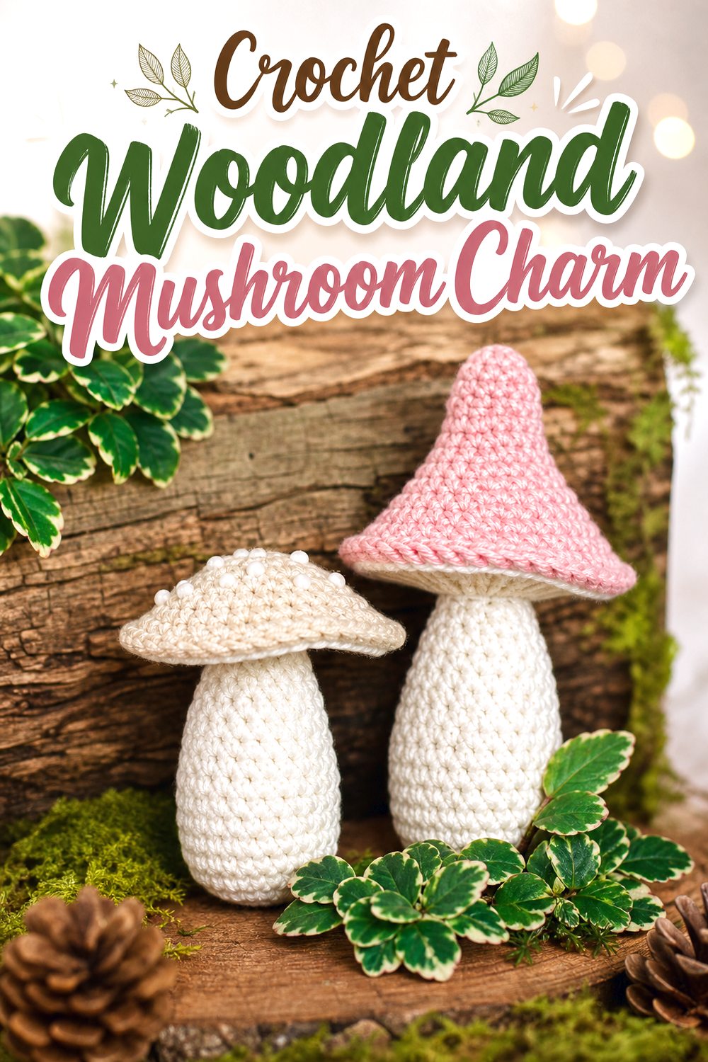 Crochet Woodland Mushroom Charm
