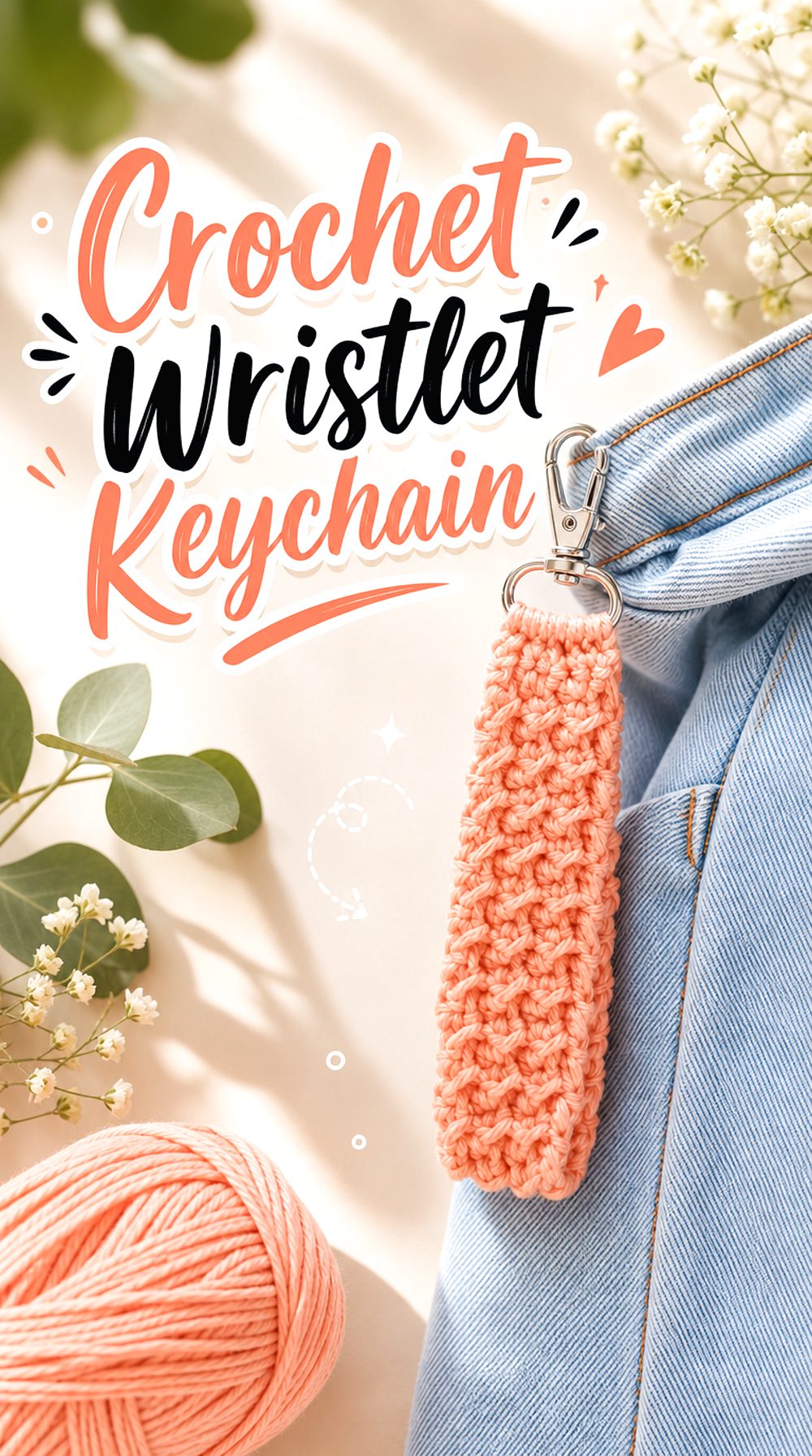 Crochet Wristlet Keychain