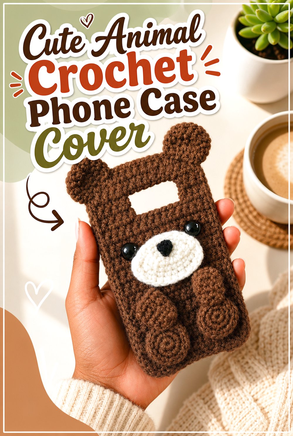 Cute Animal Crochet Phone Case Cover