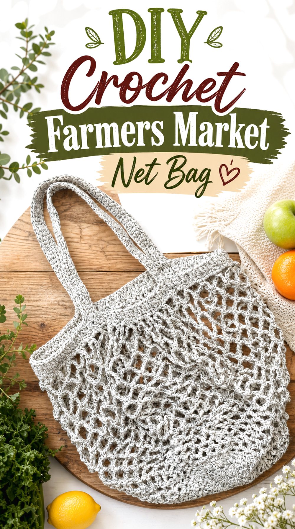 DIY Crochet Farmers Market Net Bag