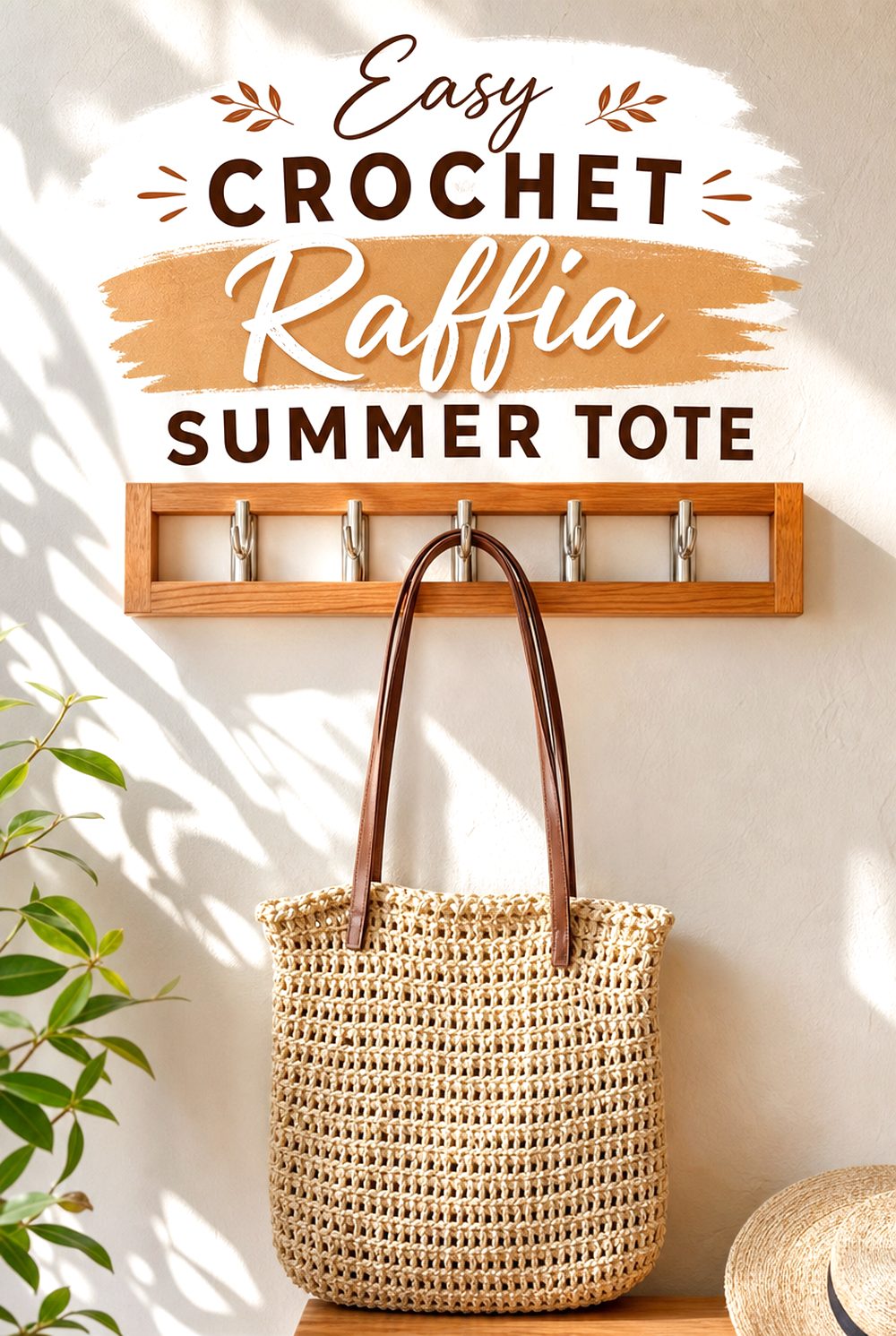 Easy Crochet Raffia Summer Tote