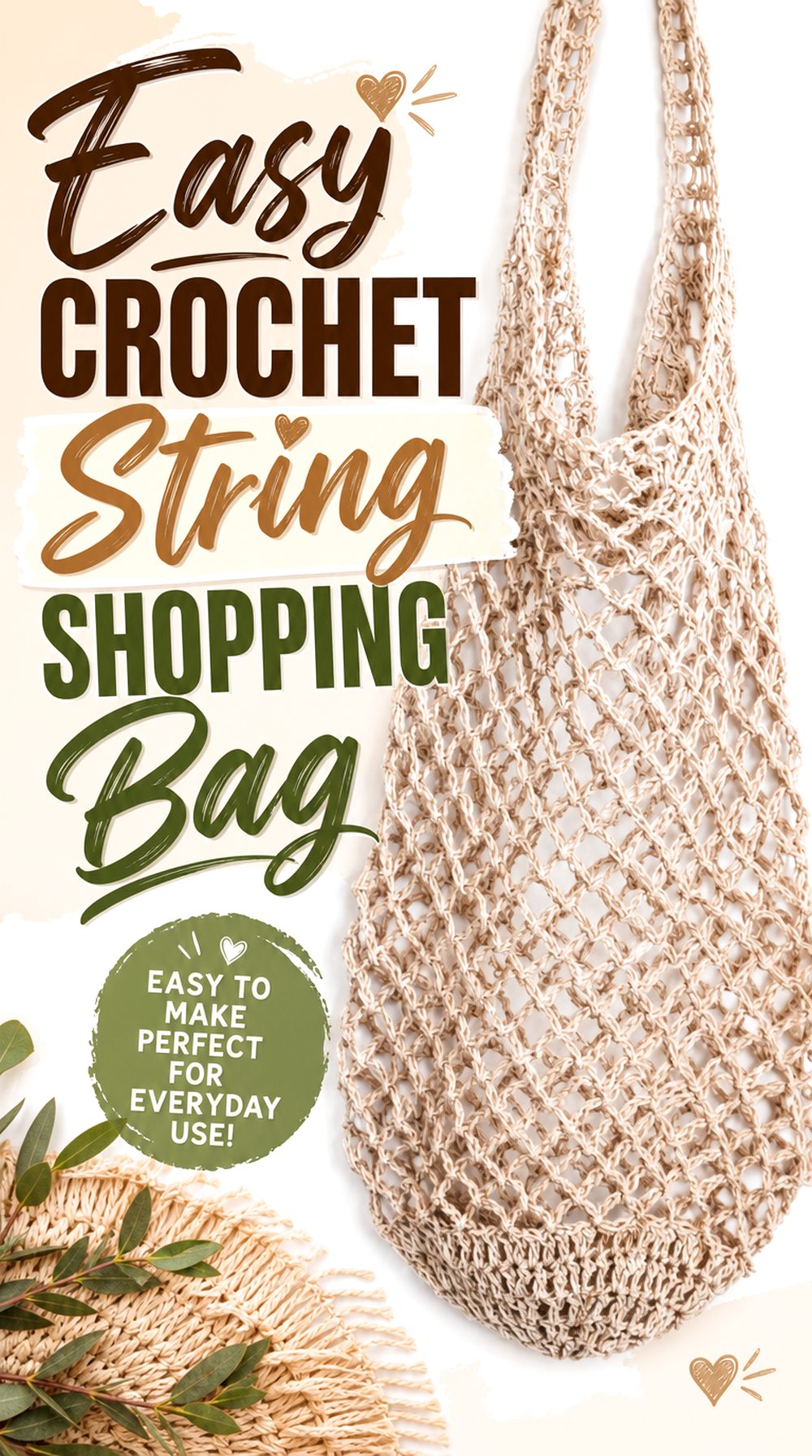 Easy Crochet String Shopping Bag