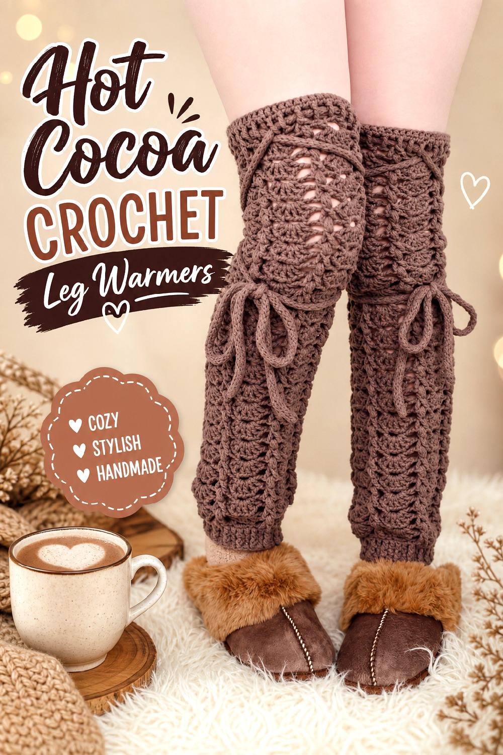 Hot Cocoa Crochet Leg Warmers