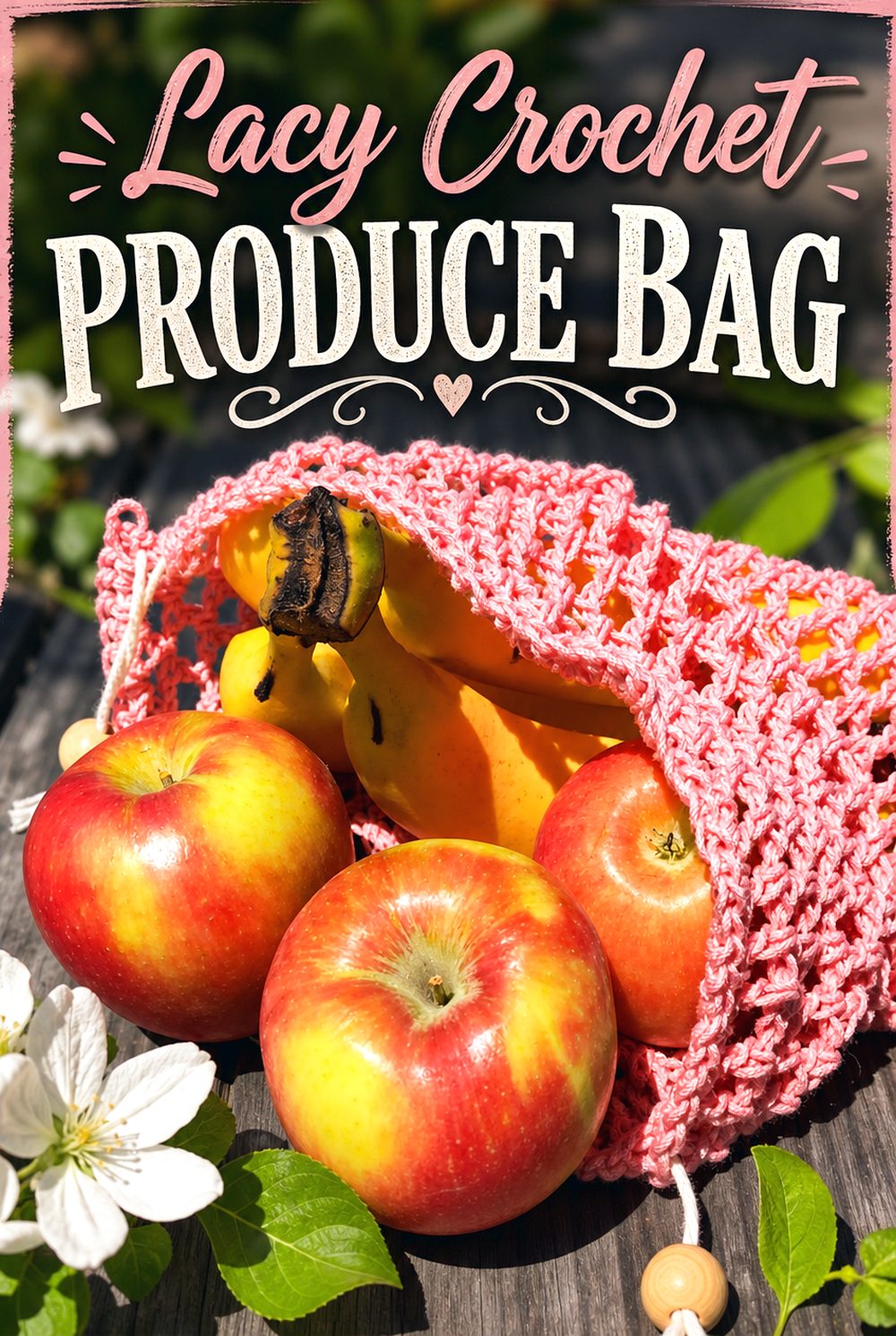 Lacy Crochet Produce Bag