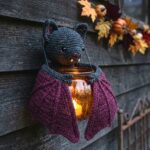 Moonlit Bat Crochet Lantern