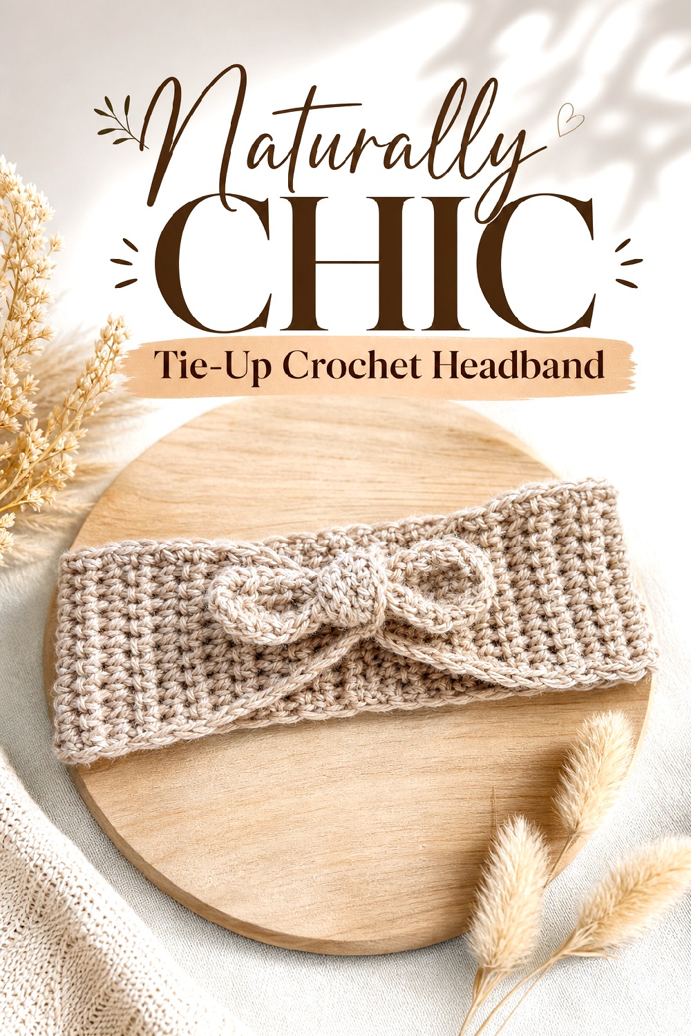 Naturally Chic Tie Up Crochet Headband