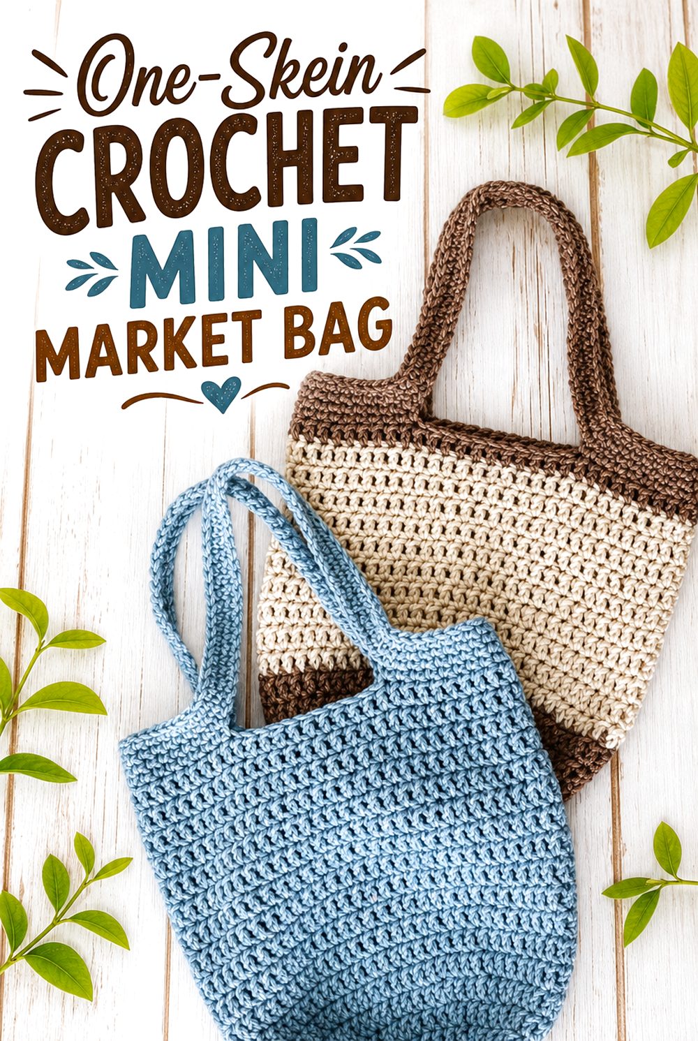 One Skein Crochet Mini Market Bag