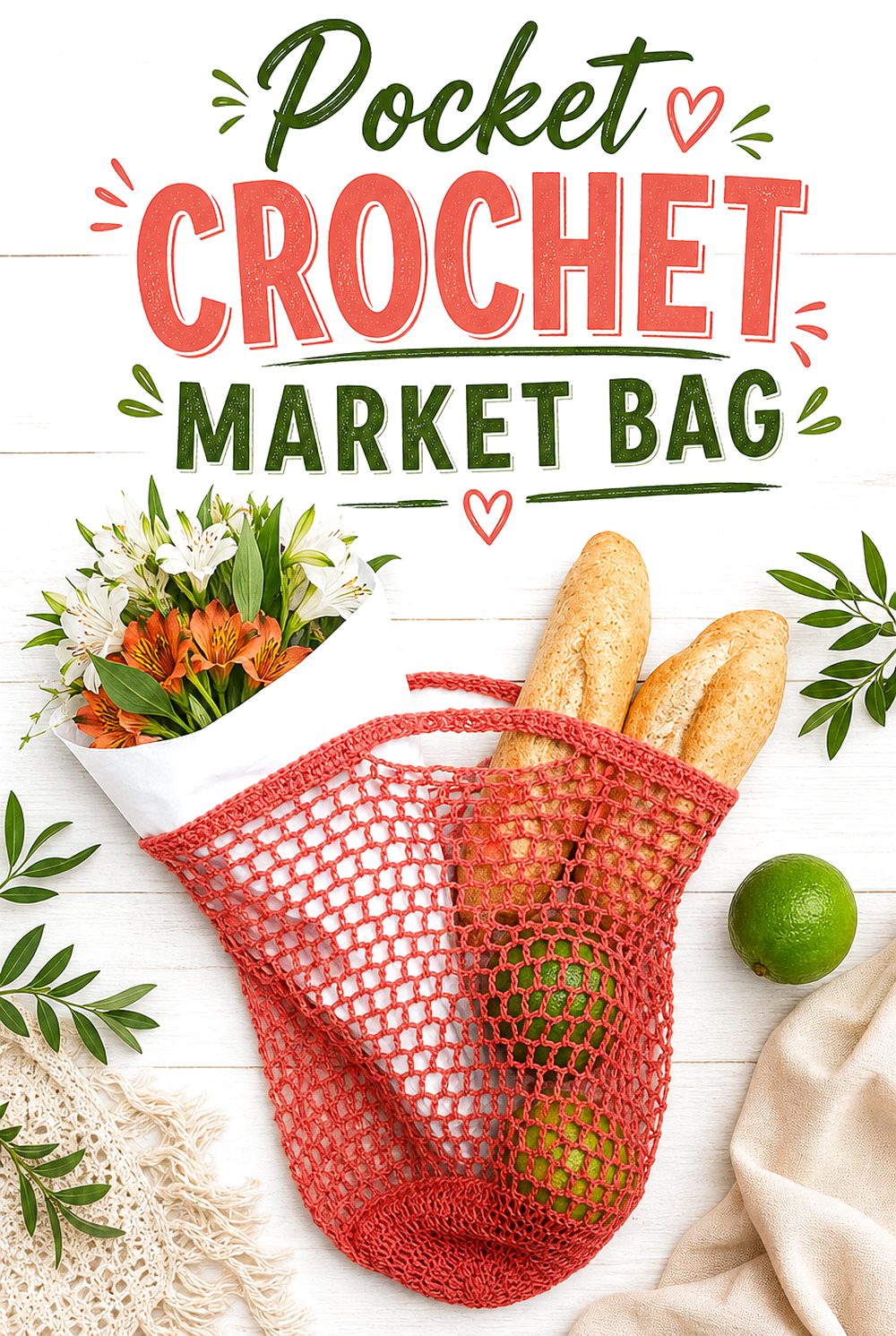 Pocket Crochet Market Bag