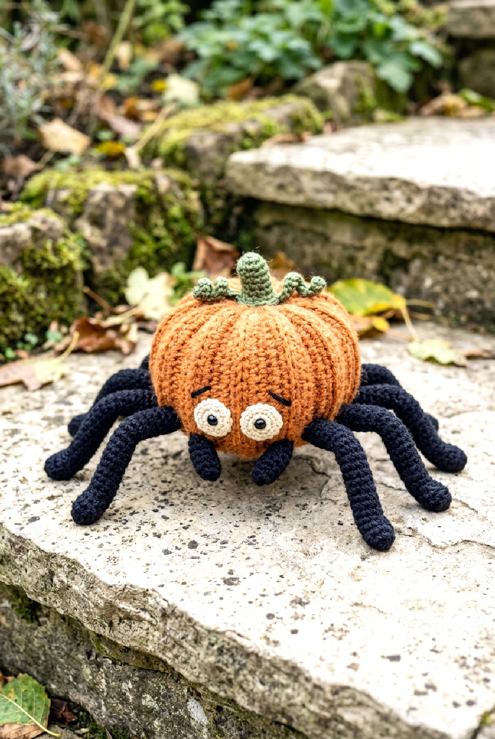 Pumpkin Spider Crochet Plush