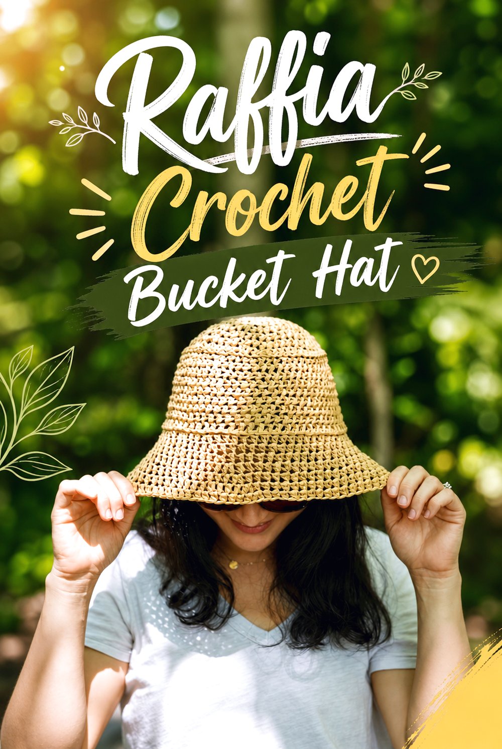 Raffia Crochet Bucket Hat