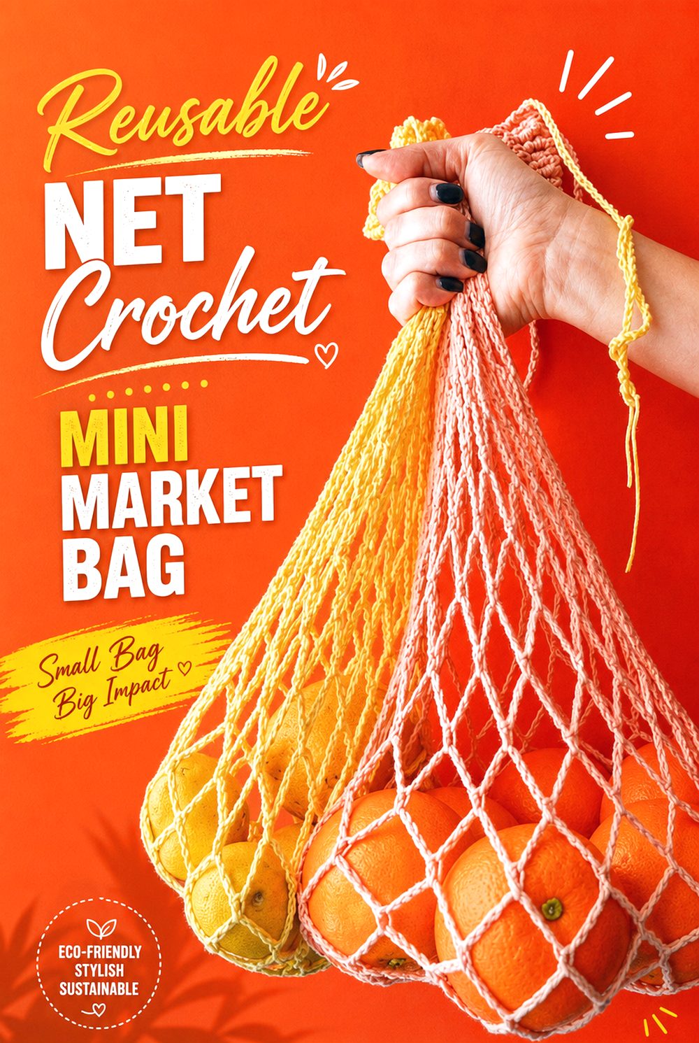 Reusable Net Crochet Mini Market Bag