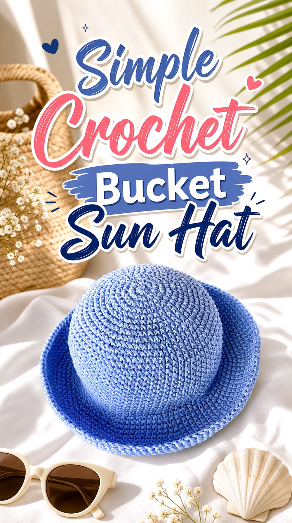 Simple Crochet Bucket Sun Hat