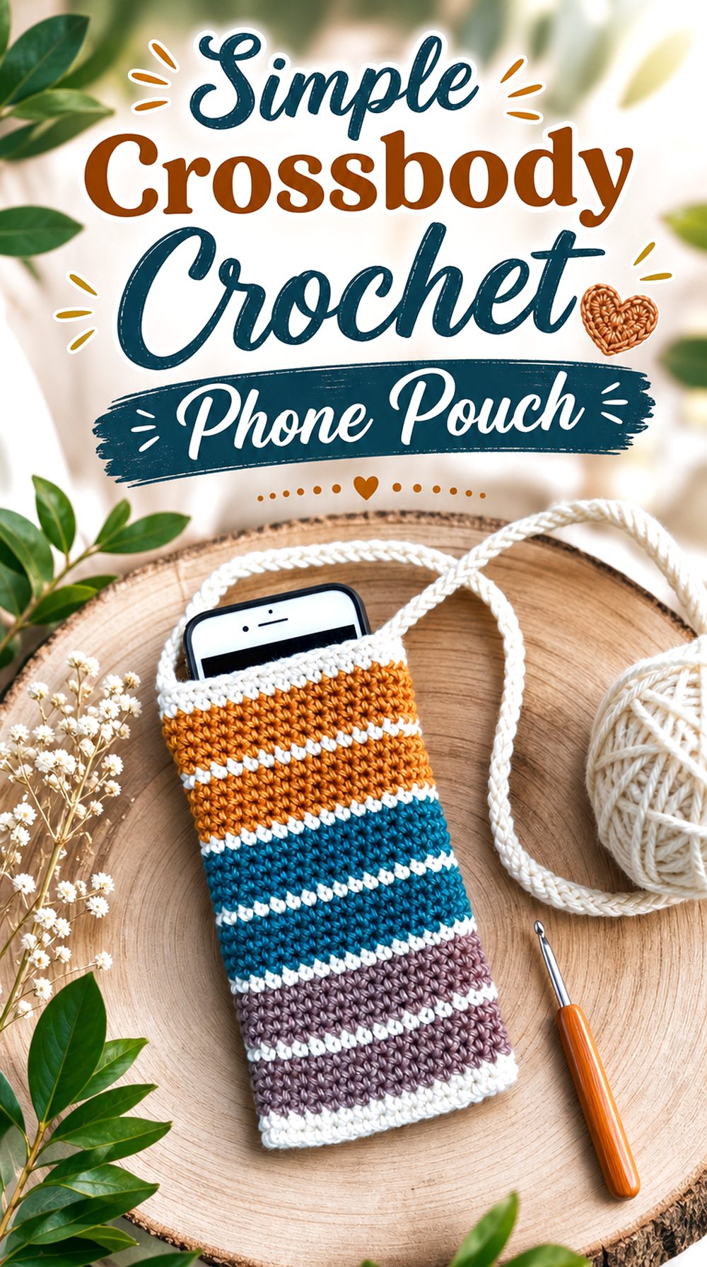 Simple Crossbody Crochet Phone Pouch