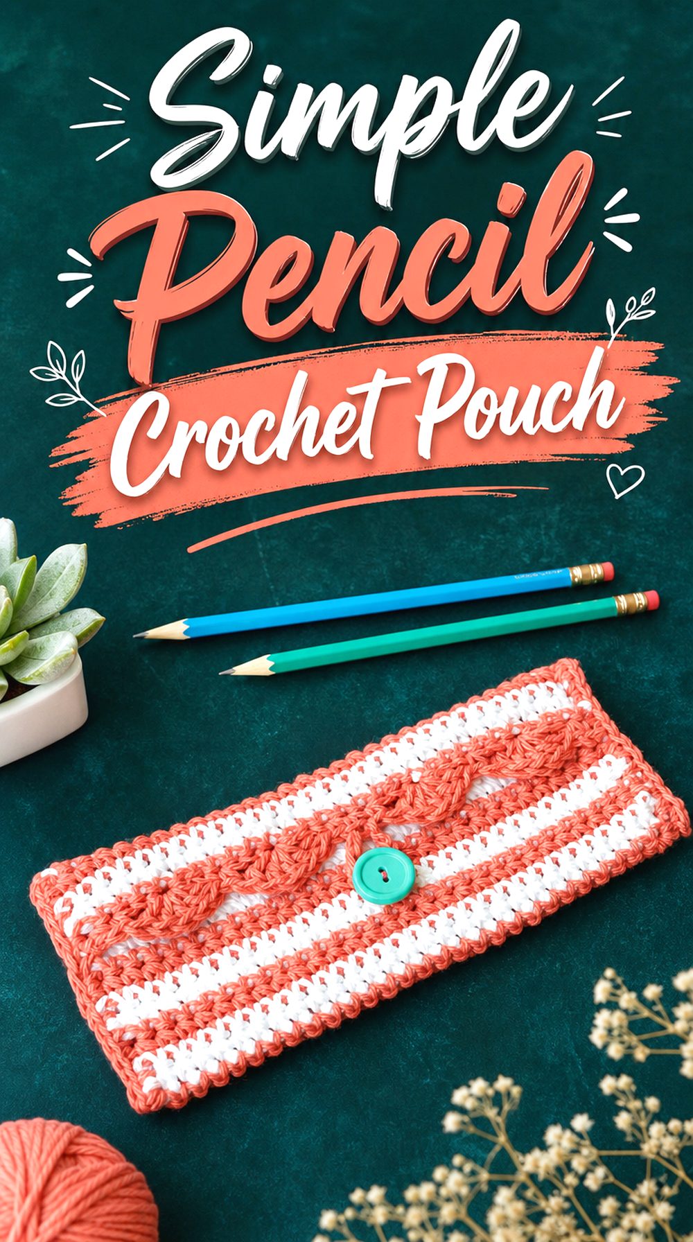 Simple Pencil Crochet Pouch