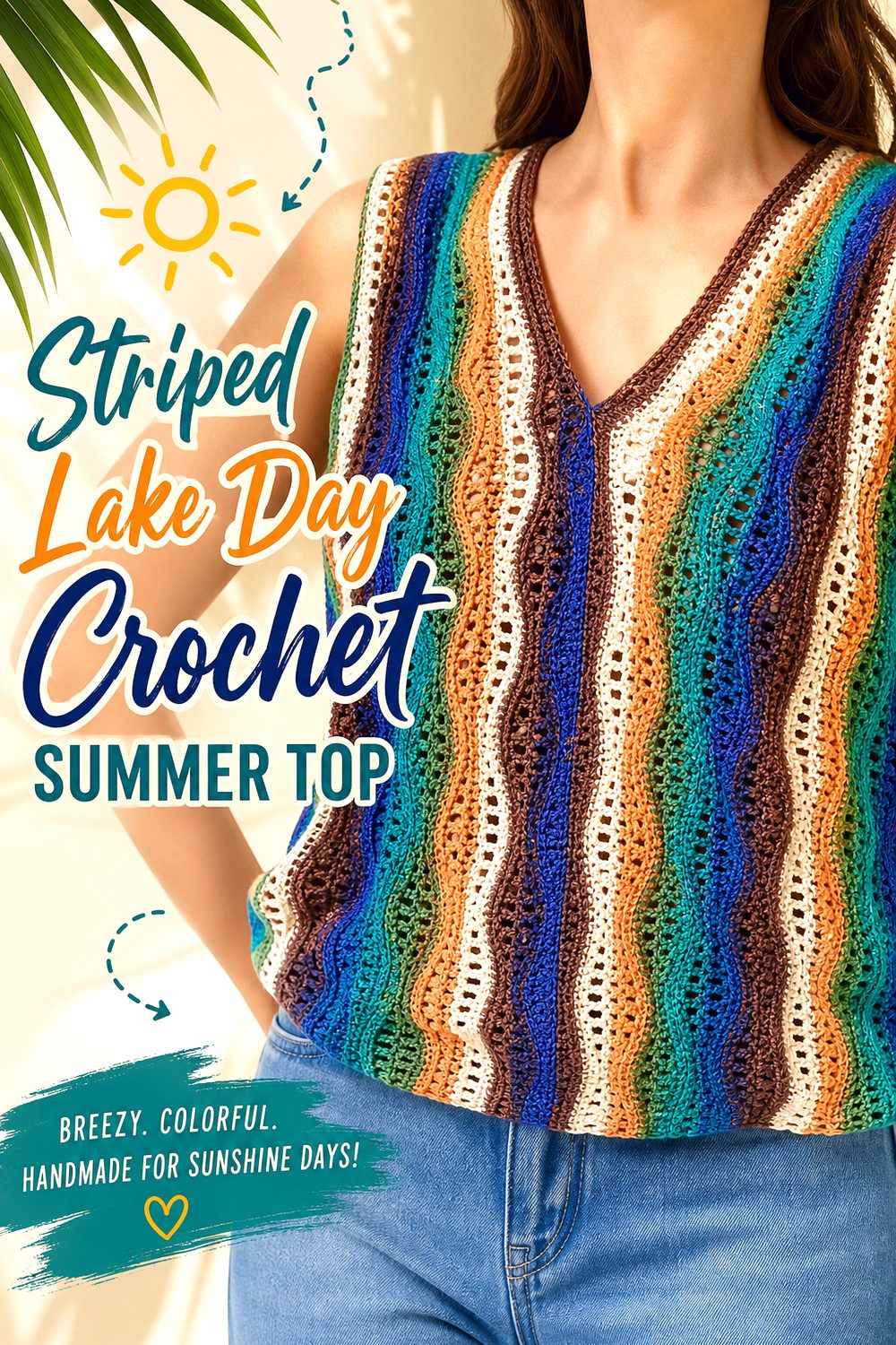 Striped Lake Day Crochet Summer Top