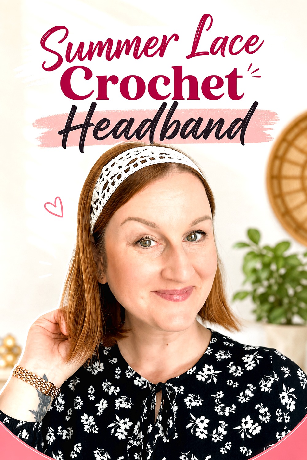 Summer Lace Crochet Headband