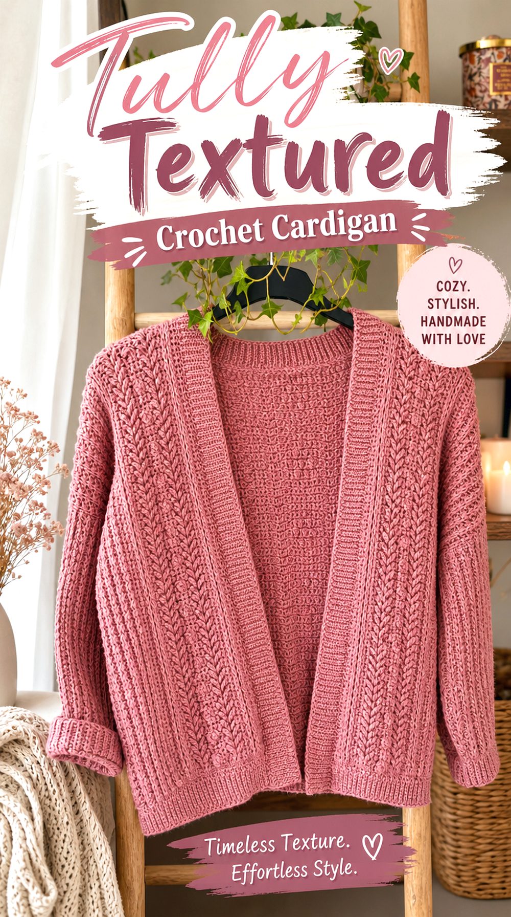 Tully Textured Crochet Cardigan