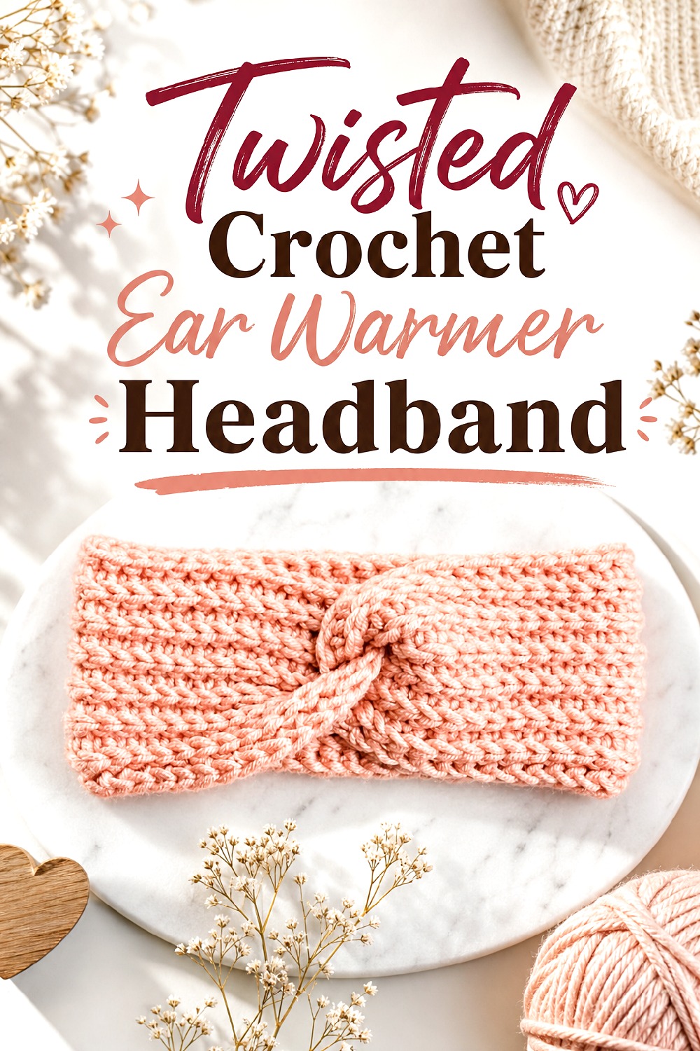 Twisted Crochet Ear Warmer Headband