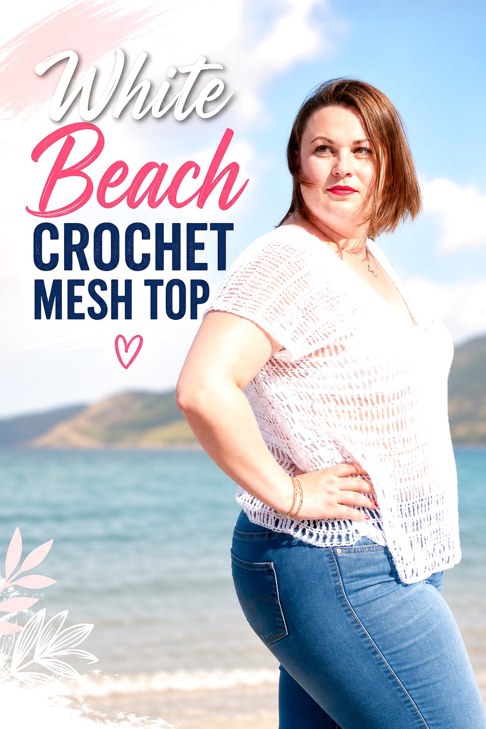 White Beach Crochet Mesh Top