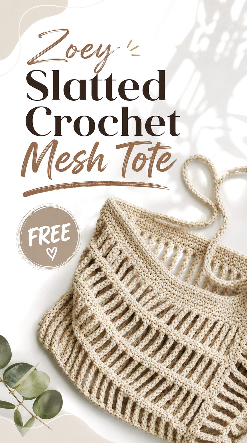 Zoey Slatted Crochet Mesh Tote