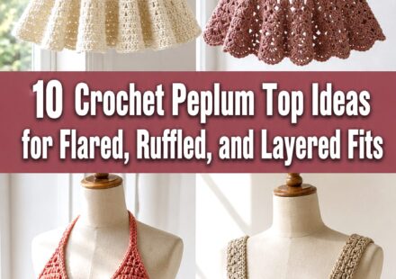 Crochet Peplum Top Ideas for Flared Ruffled and Layered Fits