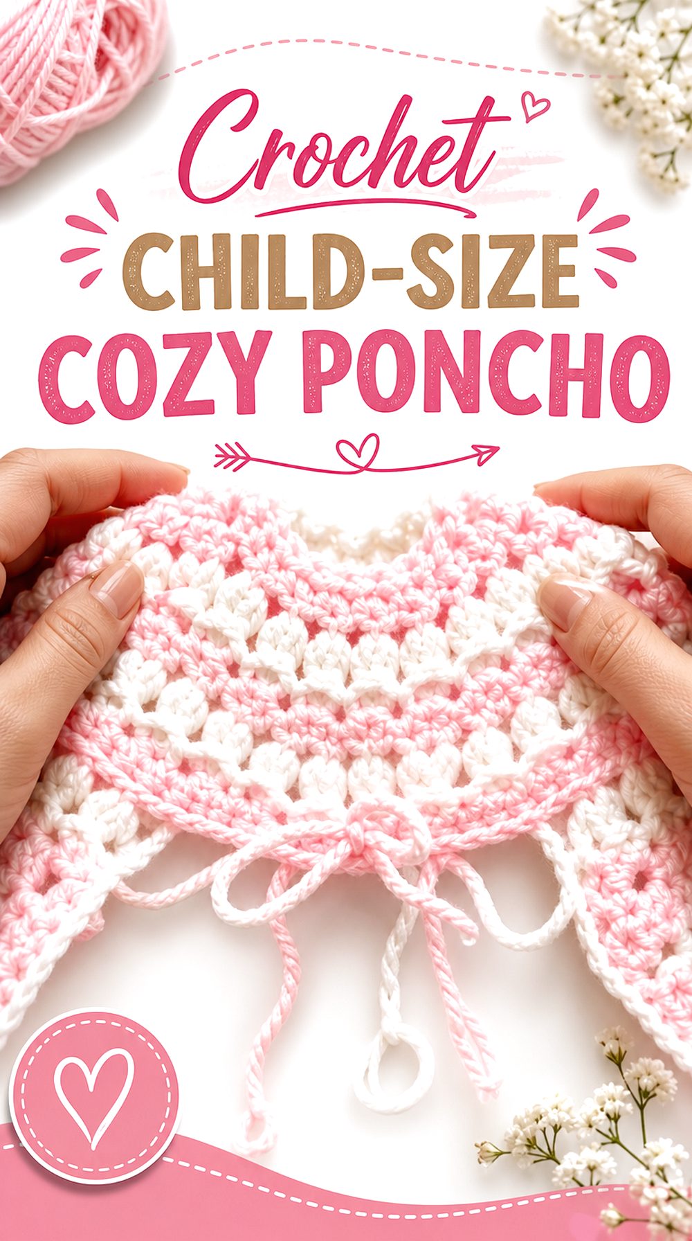 Crochet Child Size Cozy Poncho