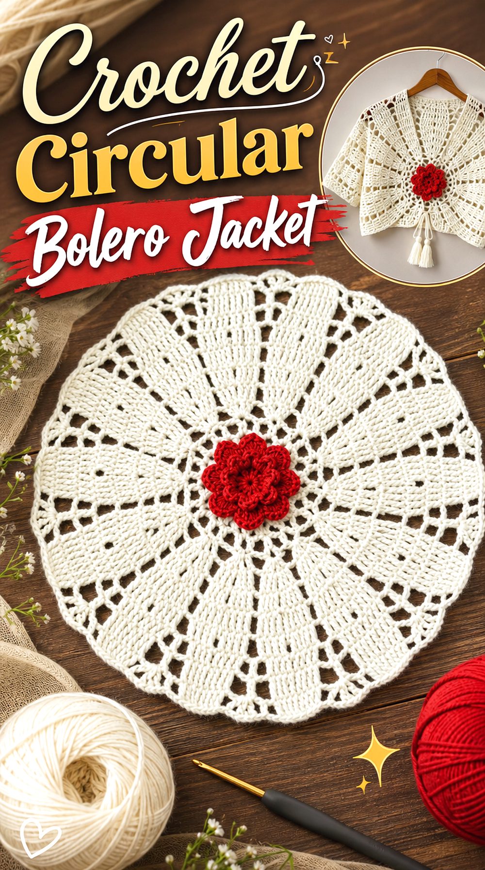 Crochet Circular Bolero Jacket