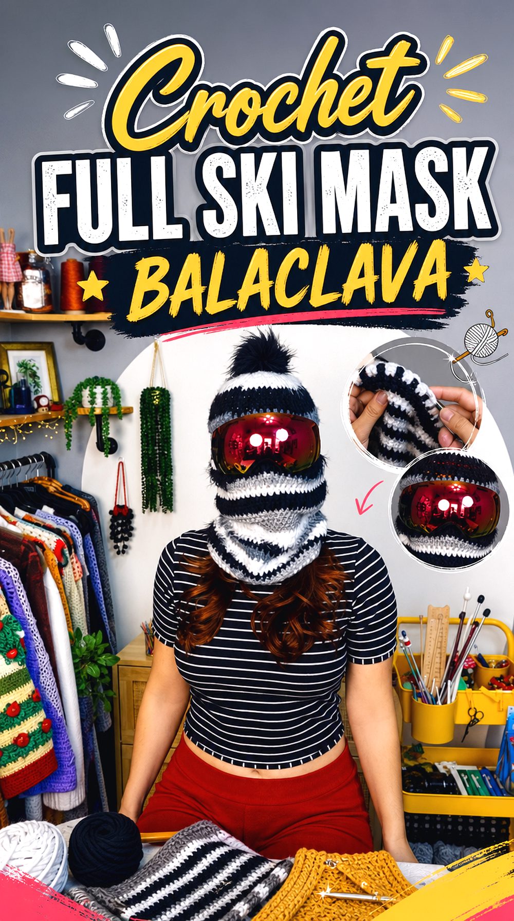 Crochet Full Ski Mask Balaclava