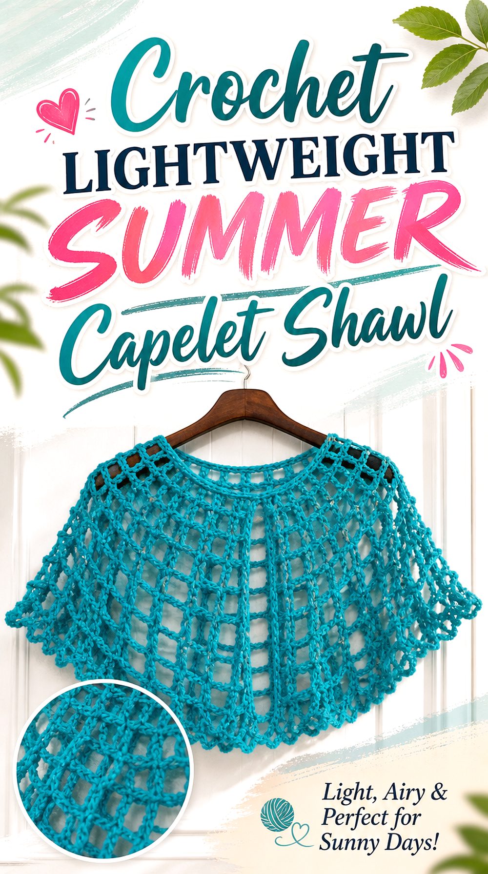 Crochet Lightweight Summer Capelet Shawl