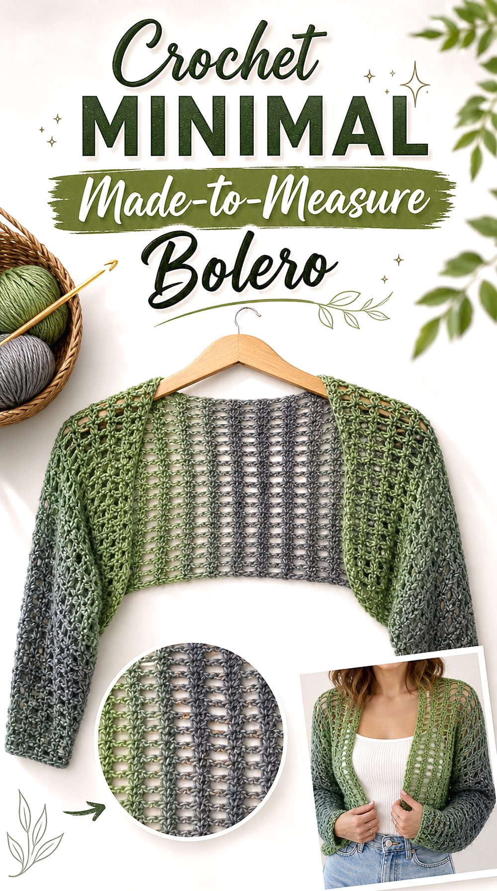 Crochet Minimal Made to Measure Bolero