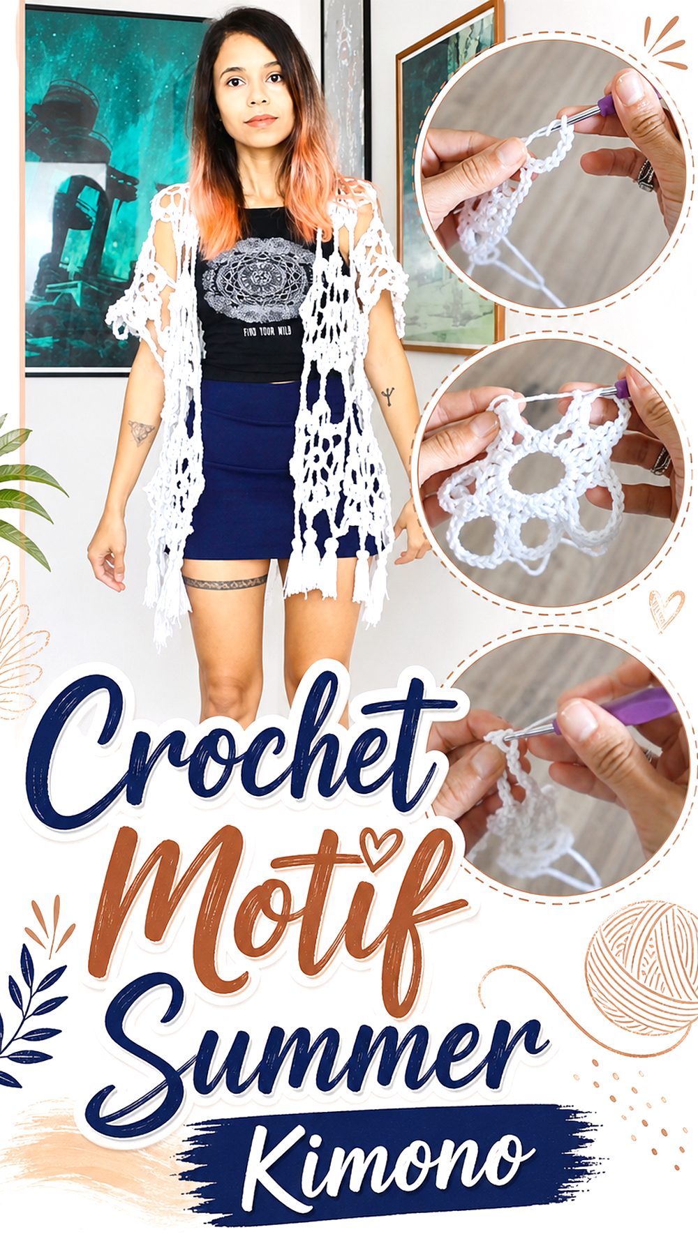 Crochet Motif Summer Kimono