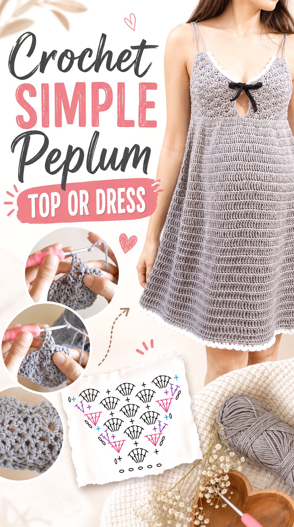 Crochet Simple Peplum Top or Dress