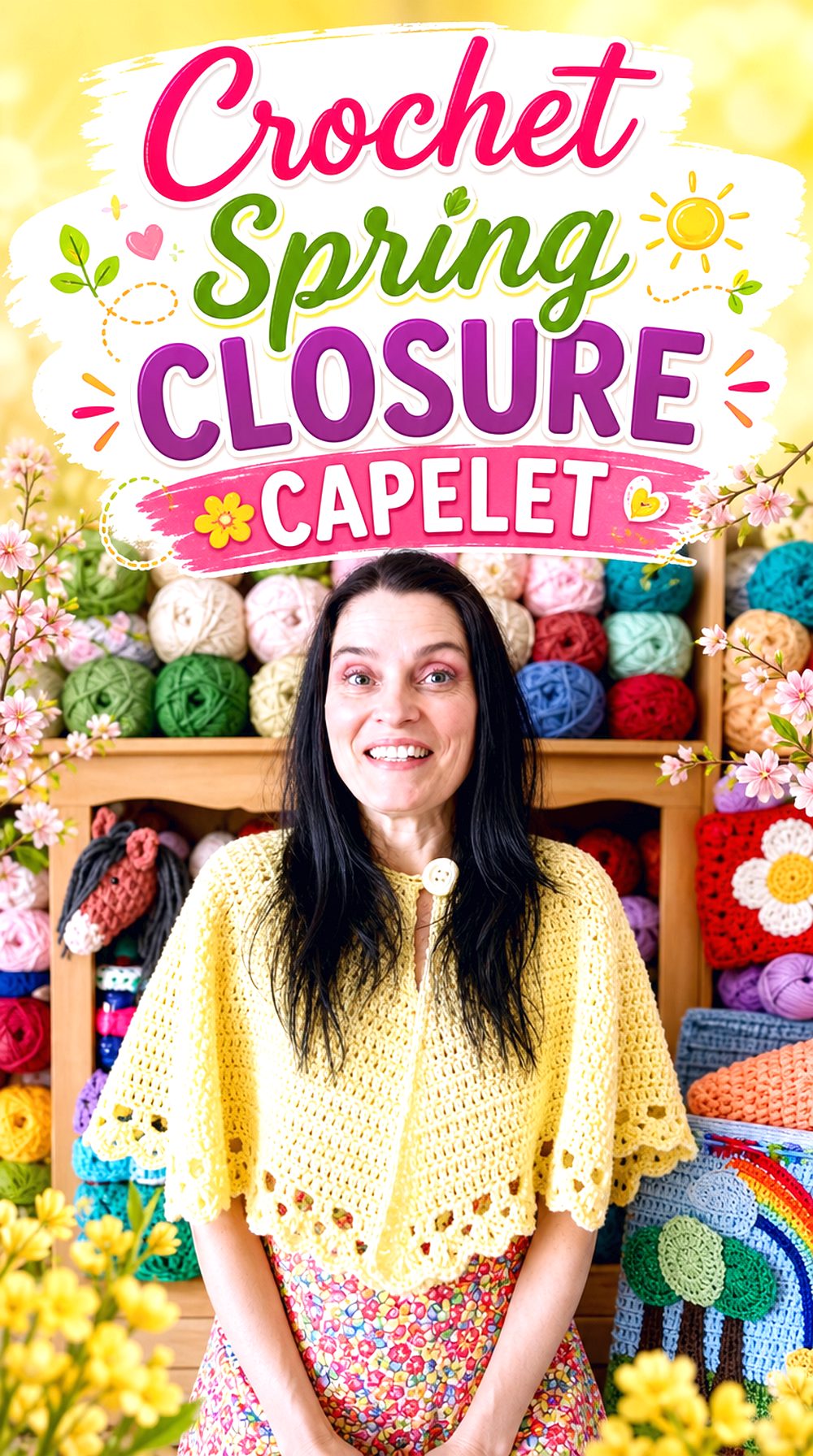 Crochet Spring Closure Capelet
